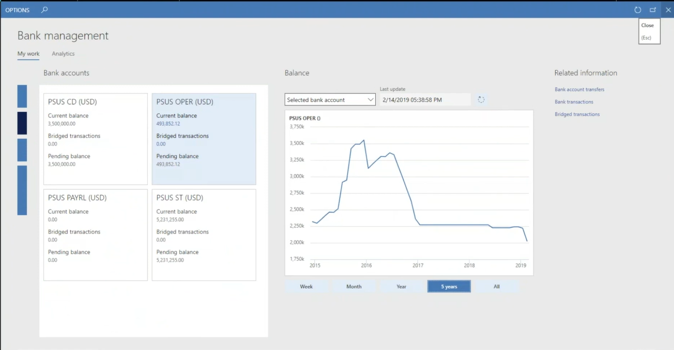 ERP screenshot