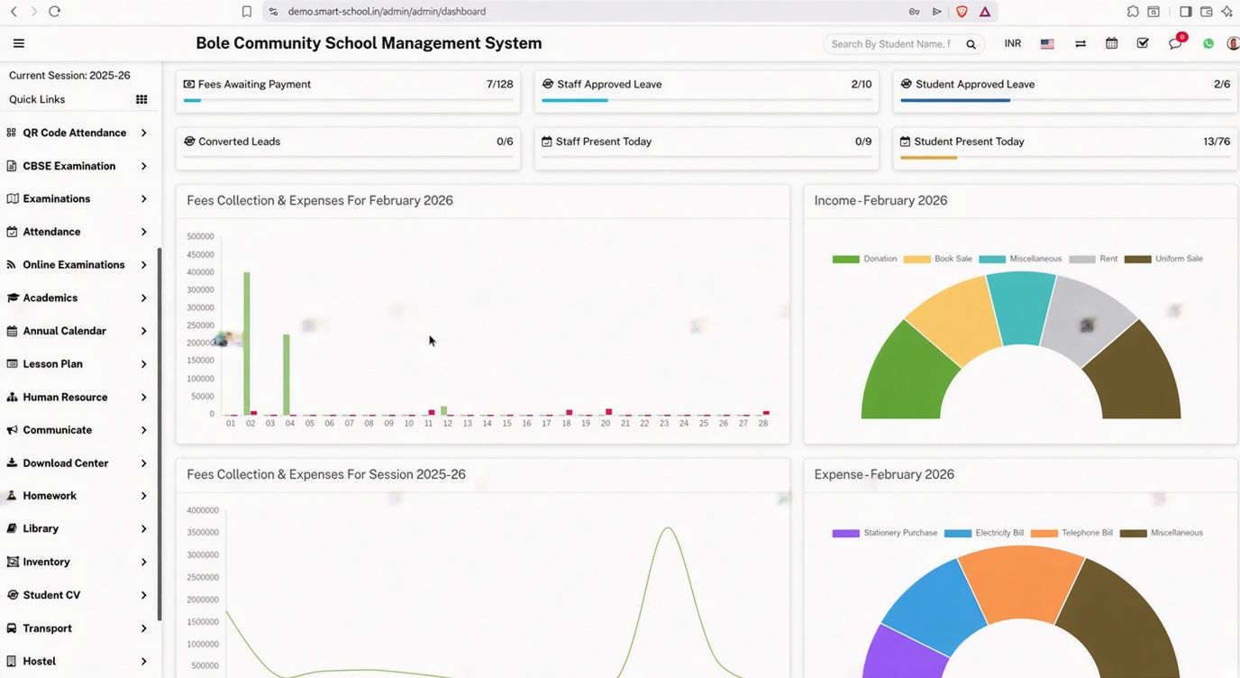 Bole Community School Management System screenshot